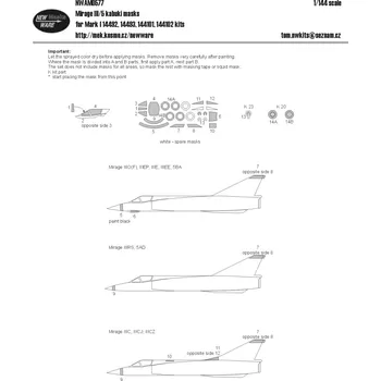 Plastikový model New Ware 1/144 Mask Mirage III/5 (MARK 1 MODELS)