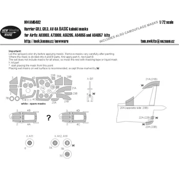 Plastikový model New Ware 1/72 Mask Harrier GR.1/GR.3/AV-8A BASIC (AIRFIX)