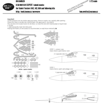 Plastikový model New Ware 1/72 Mask Convair B-58 Hustler EXPERT (ITA/TEST.)
