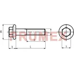 Šroub šestihranný s límcem DIN 6921 M8x35-10.9 bez PÚ