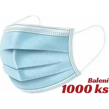 rouška Rouška jednorázová, 3 vrstvy, 1000ks, certifikovaná - RO3V1000