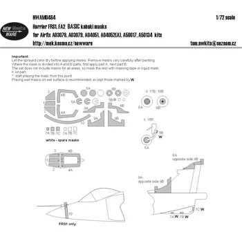 Plastikový model New Ware 1/72 Mask Harrier FRS1/FA2 BASIC (AIRFIX)