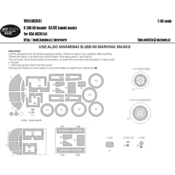 Plastikový model New Ware 1/48 Mask B-26B-50 Invader BASIC (ICM 48281)
