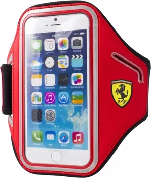 Pouzdro na mobilní telefon Ferrari Neoprene Armband červené