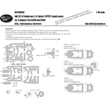 Plastikový model New Ware 1/48 Mask MiG-21F-13&J-7A Fighter EXPERT (TRUMP)