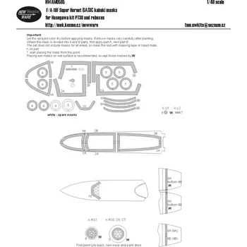 Plastikový model New Ware 1/48 Mask F/A-18F Super Hornet BASIC (HAS PT38)