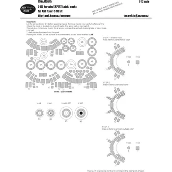 Plastikový model New Ware 1/72 Mask C-130 Hercules EXPERT (ITALERI)