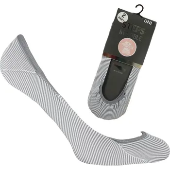 Dámské ponožky Dámské pruhované neviditelné ponožky Steps UNI šedá