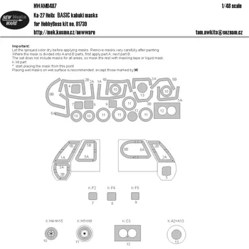 Plastikový model New Ware 1/48 Mask Ka-27 Helix BASIC (HOBBYB 81739)