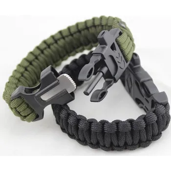 kempingová sprcha Náramek přežití 3v1 s kompasem Zelená