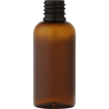 Lékovka Lahvička PET hnědá 50 ml závit 18 mm bez uzávěru - lékovka
