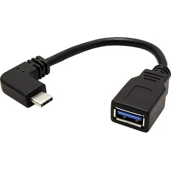 Datový kabel ROLINE USB 5Gbps (USB 3.2 Gen 1) kabel USB C(M) lomený - USB3.0 A(F), OTG, 0,15m - 11.02.9031