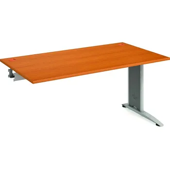 Psací stůl Hobis Pracovní stůl FS 1600 R Barva desky stolu: bílá, Barva kovu: černá, Podnož: RM 100