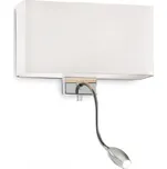 nástěnné svítidlo Ideal lux Hotel AP2 035949 1x60W E27/1x1W LED - bílá + Žárovka zdarma + Dárek zdarma