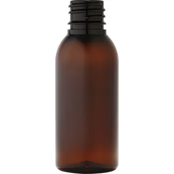 Lékovka Lahvička PET hnědá 35 ml závit 18 mm bez uzávěru