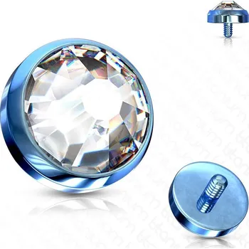 Piercing Modrý microdermal piercing - ozdobná část (4 mm)