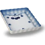 Thun 1794 Zapékací mísa na koláč, čtvercová, 19 cm, modré třešně, Thun