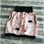 Yháček Sukně dámská Yháček, máma, Lesní zvěř na světle růžové Velikost:: XL