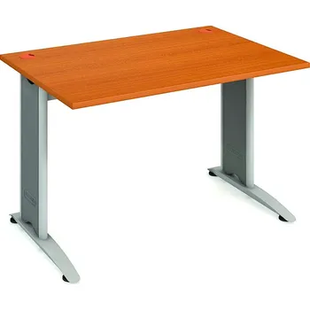 Psací stůl Hobis Pracovní stůl FS 1200 Barva desky stolu: bílá, Barva kovu: šedá, Podnož: RM 100