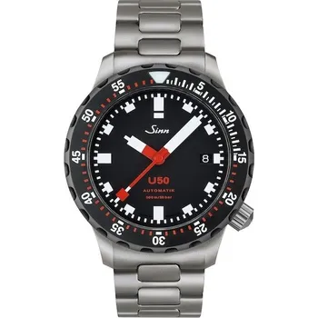 Hodinky Sinn U50 SDR Tegi na koženém řemenu