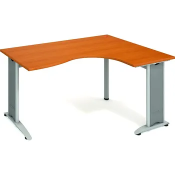 Psací stůl Hobis Pracovní stůl FE 2005 L Barva desky stolu: akát, Barva kovu: šedá, Podnož: RM 200