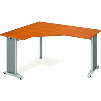 Nábytek Hobis Pracovní stůl FEV 60 P Barva desky stolu: ořech, Barva kovu: šedá, Podnož: RM 100