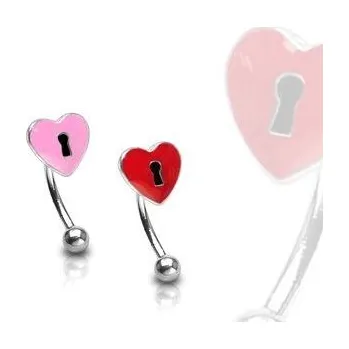 Piercing Piercing do obočí srdíčko (růžová)