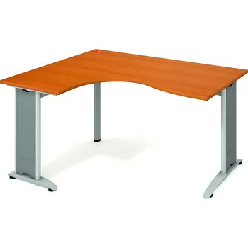 Psací stůl Hobis Pracovní stůl FE 2005 P Barva desky stolu: ořech, Barva kovu: černá, Podnož: RM 200