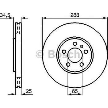 Brzdový kotouč Brzdový kotouč Bosch 0 986 478 867 přední levý nebo pravý