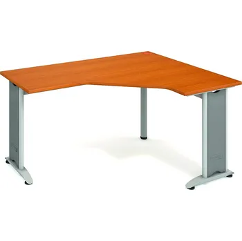 Psací stůl Hobis Pracovní stůl FEV 60 L Barva desky stolu: olše, Barva kovu: šedá, Podnož: RM 100