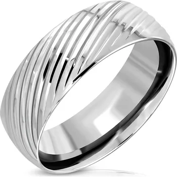 Prsten Ocelový prsten, šíře 8 mm (67)