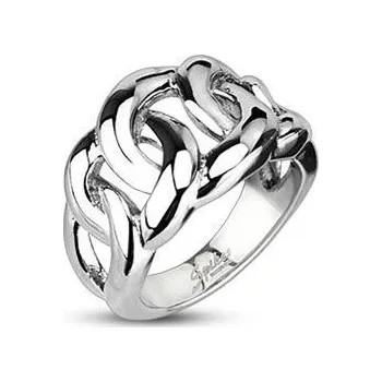 Prsten Pánský splétaný ocelový prsten (60)