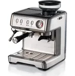 Ariete Metal Espresso 1313 pákový kávovar s tryskou a mlýnkem