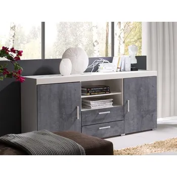 Předsíňová stěna Nábytek PEGAS s.r.o. Komoda SAMIR R5, Bílá/Beton