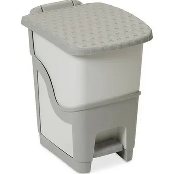 Odpadkový koš Ratanový odpadkový koš 18 l, šedá
