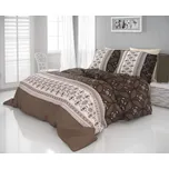 Saténové povlečení 140x200, 70x90cm IVORE hnědé