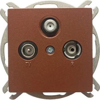 Stavebniny Timex Zásuvka TV+R+SAT koncová OPUS premium mahagon