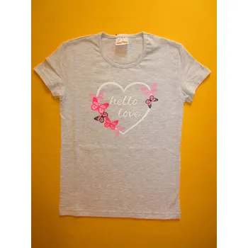 Dívčí tričko Soňa Zemanová, ČR Dívčí tričko krátký rukáv Hello Barva: světlešedá, Velikost: 128