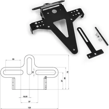 HS MOTO - Německo Universální držák registrační značky typ 6