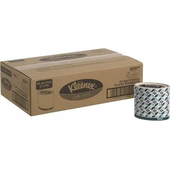 Papírový kapesník KLEENEX – Kosmetické kapesníčky, 10 x 64 ks, 3 vr., 20 x 21 cm, ovál