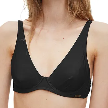 Dámské plavky Calvin Klein dámské plavky 884 vrchní díl černé - Černá / XL