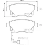 Sada brzdových destiček, kotoučová brzda BREMBO P 24 066