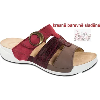 Dámská zdravotní obuv MEDISTYLE DRAHA 9D-H15 pantofel červený vel.37-42, --- - 40