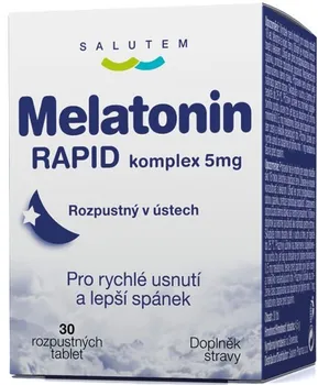 Přípravek na podporu paměti a spánku Salutem Pharma Melatonin Rapid komplex 0,49 mg 30 tbl.