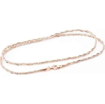 Náhrdelník Dámský pletený stříbrný náhrdelník 62624F 45 cm