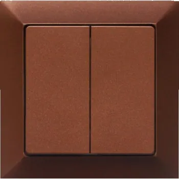 Stavebniny Timex Vypínač OPUS premium č.5 mahagon - kompletní