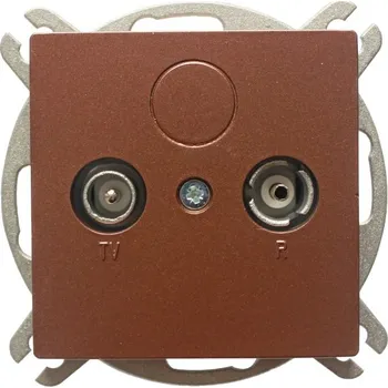 Stavebniny Timex Zásuvka TV+R koncová OPUS premium mahagon