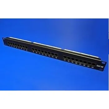 Patch panel VALUE 19"" kat. 5e UTP, černý (black), Patchpanel, 19", Cat.5e, 24 portů RJ45