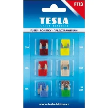 Elektroinstalace pro motocykl TESLA Česká republika Sada nožových pojistek MINI 12 ks