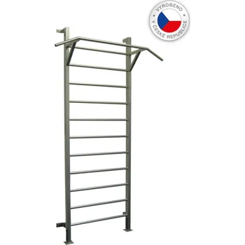 Kovové žebřiny s hrazdou FITHAM bílé